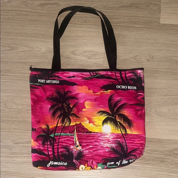 None Handbags - Tropical Sunset Tote Bag